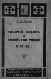Пилецкий Я. А. Рабочий класс и хозяйство России в 1914-1919 гг.. - Киев, 1919.