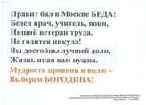 Мудрость проявив и волю - выберем Бородина!