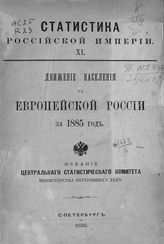 ... за 1885 год. - 1890. - (Статистика Российской империи ; вып. 11).