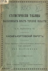 Т. 2. Вып. 6: Хасав-Юртовский округ. - 1890.