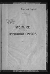 Что такое Трудовая группа. - [Пг., 1906].