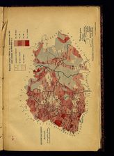 Костромская губерния. Валовой сбор овса в мерах с 1 десятины (средн. за 1896-1906 гг.)