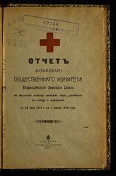 Всероссийский земский союз. Лохвицкий общественный комитет. Отчет Лохвицкого общественного комитета Всероссийского земского союза по оказанию помощи семьям лиц, ушедших на войну и раненым с 23 июля 1914 г. по 1 января 1916 года. - Лохвица, 1916.