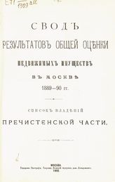 Пречистенской части. - 1892.