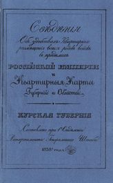 Курская губерния. - 1838.