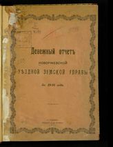 Новоржевская уездная земская управа. Денежный отчет Новоржевской уездной земской управы за 1916 год. - Новоржев, 1917.